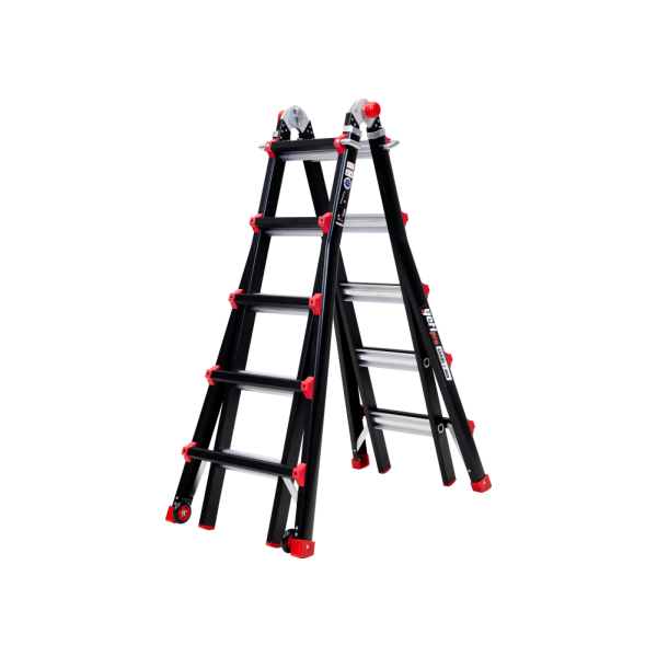 Yeti 4x5 Pro Professionele multifunctionele ladder - 4x5 sporten - zwart aluminium - YETI4X5