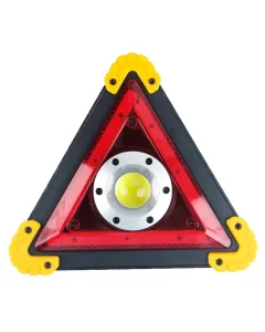 Höfftech LED waarschuwingslamp driehoek - 5 watt - solar, oplaadbaar