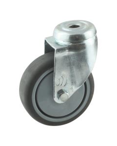 Novio serie 68-60 Zwenkwiel met boutgat bevestiging - Ø75 mm - kogellager - rubber/TPE - 468.756.600.000