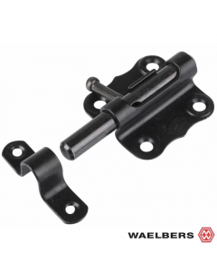 Waelbers Grendel vierkant 35x37 mm - schoot 7 mm - zwart - staal - 102107.05