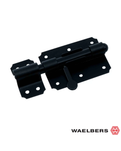 Waelbers Plaatgrendel 14-90x65 mm - zwart - 105327.05