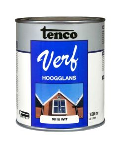 TencoVerf Dekkend hoogglans - wit RAL 9010 - 750 ml - 11270002
