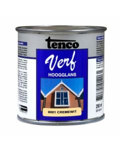 TencoVerf Dekkend hoogglans - cremewit RAL 9001 - 250 ml - 11270101