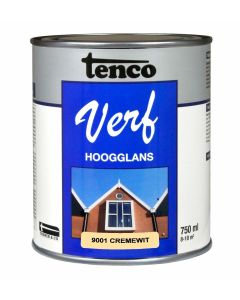 TencoVerf Dekkend hoogglans - cremewit RAL 9001 - 750 ml - 11270102