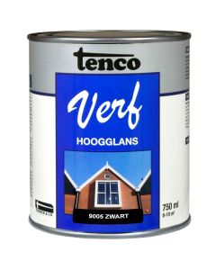 TencoVerf Dekkend hoogglans - zwart RAL 9005 - 750 ml - 11270202