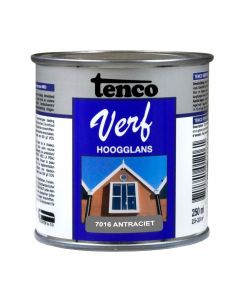 TencoVerf Dekkend hoogglans - antraciet RAL 7016 - 250 ml - 11270301