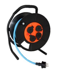 Qwatt Pro EZ Winder kabelhaspel - 40 meter,  3x2,5 mm² - blauw - H07RN-F neopreen - 1211037