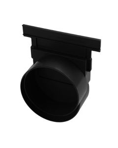 Nicoll Connecto 100 Afvoergoot eindstuk/ uitlaatstuk naar Ø110 mm - PVC - zwart - 121388