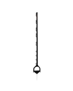 Koltec Afrastering stijgbeugelpaal - 160 cm - kunststof - zwart - 162-80333