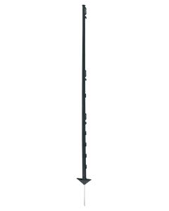 Koltec Afrastering paal - 154 cm - kunststof zwart - 10 stuks - 162-80338-10