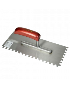 Schwan 224037 Plakspaan 2-zijdig getand 12 mm - 280x130 mm - gehard staal - houten handvat