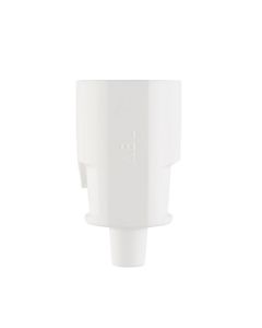 ABL PVC rechte contrastekker + randaarde - wit