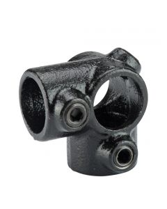 Mac Lean Koppelstuk hoek / kruis Ø42 mm - staal gegalvaniseerd zwart - 3400504