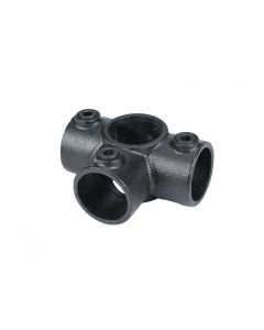 Mac Lean Koppelstuk kruis (4 buizen) Ø42 mm - staal gegalvaniseerd zwart - 3400507