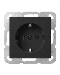 Gira 4188005 Wandcontactdoos met randaarde - met klauwbevestiging - zwart mat