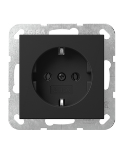 Gira 4466005 Wandcontactdoos met randaarde - zwart mat