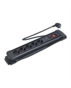 Vetec Tafelcontactdoos met schakelaar en overspanningsbeveiliging - 5-voudig - 1,5 meter - 3 G 1,5 mm² - 46.530.05