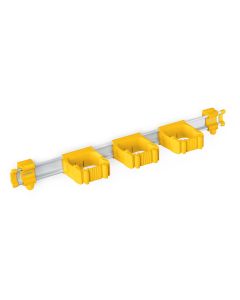 Toolflex One Aluminium rail met 3 gereedschapshouders - 540 mm - Ø15-35 mm - geel