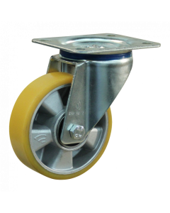 Novio serie 29-15 Zwenkwiel met plaatbevestiging - Ø125 mm - kogellager - PU/TPU - 229.126.156.042