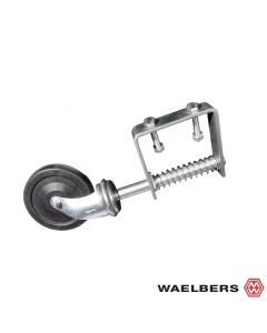 Waelbers Loopwiel met veer voor tuinhek - staal - 684481.01