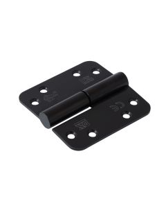 Dulimex Kogelstiftpaumelle SKG***® - 89x89 mm - rechts - ronde hoeken - RVS zwart gelakt