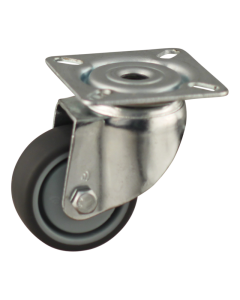 Novio serie 68-60 Zwenkwiel met plaatbevestiging - Ø50 mm - kogellager - rubber/TPE - 468.506.606.000