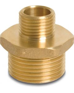 Profec 245 Verloopnippel - 3/8" x 1/4" buitendraad - messing - 25 bar