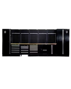 BUNKER Opbergcombinatie met hardhouten werkblad - 25 delig - 04390