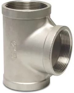 Profec T-stuk 90° nr.130 - RVS - 16 bar - 3x binnendraad