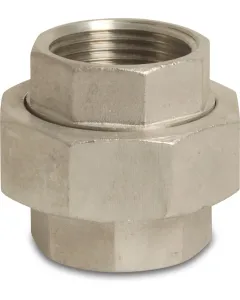 Profec 3-delige koppeling nr.330 - RVS - 16 bar - 2x binnendraad