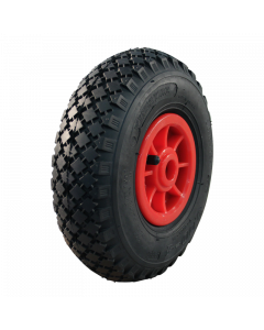 NaRubb Steekwagenwiel luchtband - 3.00-4 - 2.10-4 - rollager - asgat Ø20 mm - NL75 mm - kunststof velg