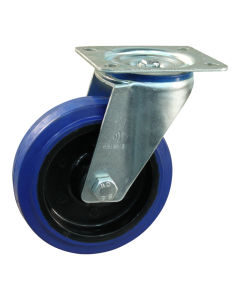 Novio serie 13-15 Zwenkwiel met plaatbevestiging - Ø100 mm - rollager - rubber/TPE - 213.102.156.000