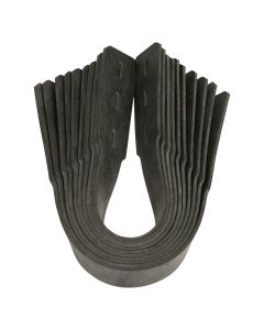 Gripline Kniebeschermer rubber riem - 320 mm - zwart - set á 10 stuks