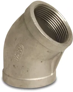 Profec Knie 45° nr.120 - RVS - 16 bar - 2x binnendraad