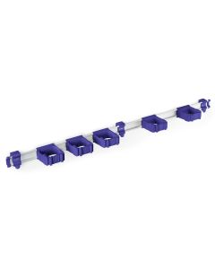 Toolflex ONE Aluminium rail met 5 gereedschapshouders - 940 mm - Ø15-35 mm - paars