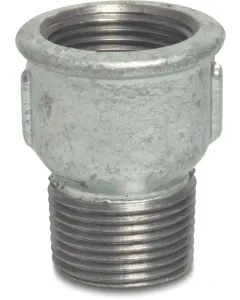 Profec Soknippel nr.529a - gietijzer gegalvaniseerd - 25 bar - binnendraad x buitendraad