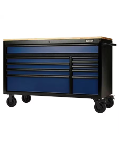 Bunker Gereedschapswagen/werkbank - 10 lades - 142 cm - blauw - 08237