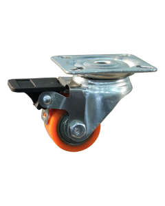 Novio serie 28-32 Zwenkwiel geremd met plaatbevestiging - Ø35 mm - kogellager - PU/TPE - 228.036.236.625