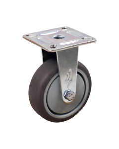 Novio serie 68-60 Bokwiel met plaatbevestiging - Ø75 mm - kogellager - rubber/TPE - 568.756.606.300