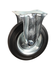 Novio serie 02-15 Bokwiel met plaatbevestiging - Ø200 mm - rollager - rubber/TPE - 302.202.156.000