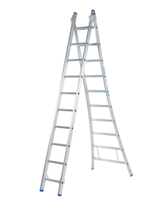 Solide CB10 Reformladder / ladder - 2-delig - 2x10 sporten - open voet - ongecoat