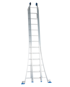 Solide DB12SP Bouwladder - 3-delig - 3x12 sporten - open voet - ongecoat