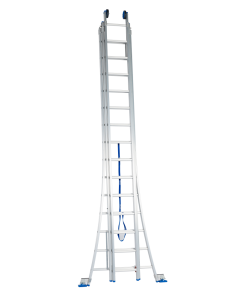 Solide DB14SP Bouwladder - 3-delig - 3x14 sporten - open voet - ongecoat