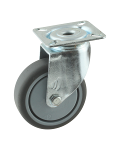 Novio serie 68-60 Zwenkwiel met plaatbevestiging - Ø75 mm - kogellager - rubber/TPE - 468.76.606.000