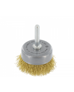 Rotec Komborstel - Ø50 mm - 6 mm - gegolfd messingdraad - 798.0365