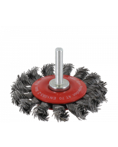 Rotec Rondborstel stift Ø70 mm - Getordeerd staaldraad - 798.0500