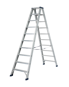 DAS DT10A Hercules ANO Dubbel trapladder - 2x10 sporten - geanodiseerd aluminium