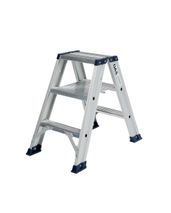 DAS DT3A Hercules ANO Dubbel trapladder - 2x3 sporten - geanodiseerd aluminium