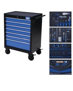 Draper Gereedschapswagen gevuld - 270 delig - 7 laden - W2001