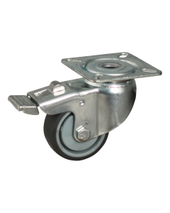 Novio serie 68-60 Zwenkwiel met plaatbevestiging - geremd - Ø50 mm - kogellager - rubber/TPE - 468.506.606.300